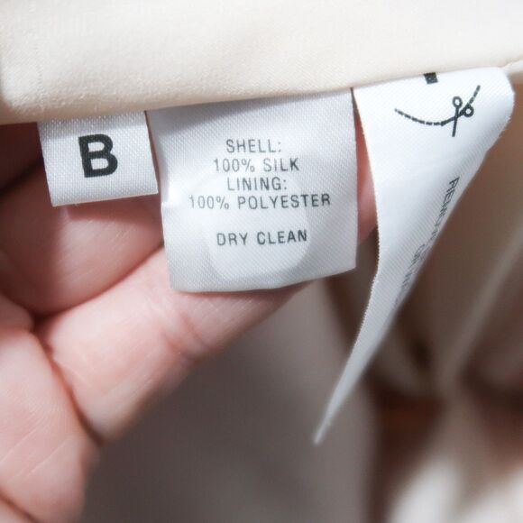 Ann Taylor LOFT 100% Silk Tribal Print Pink Cream Crossover Maxi Dress Size 0 - Picture 9 of 9